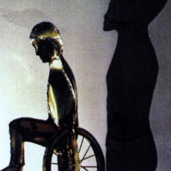 Scultura intitolato "Avec ou sans jambes" da Paul Pacotto, Opera d'arte originale, Metalli