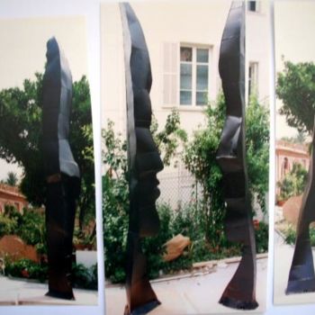 Sculptuur getiteld "Le baiser" door Paul Pacotto, Origineel Kunstwerk, Metalen