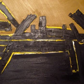 Painting titled "Paysage Urbain - Bo…" by Stl, Original Artwork