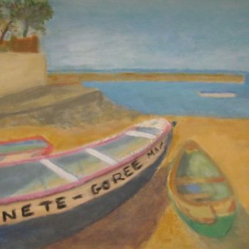 Schilderij getiteld "Planète Gorée" door Artcouleur S, Origineel Kunstwerk, Olie