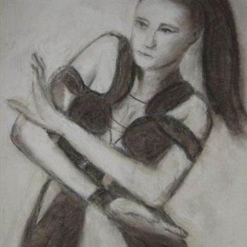 Peinture intitulée "Portrait au fusain" par Artcouleur S, Œuvre d'art originale, Huile