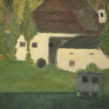 Painting titled "Village paisible" by Artcouleur S, Original Artwork, Other