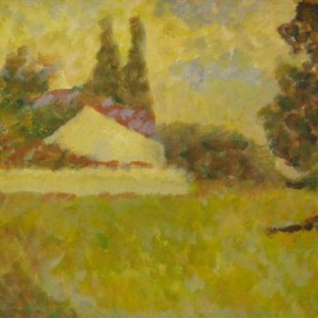 Painting titled "Campagne ensoleillée" by Artcouleur S, Original Artwork, Other