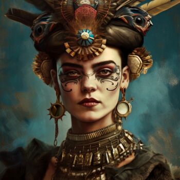 Digital Arts titled "Frida Inca" by Artcypia, Original Artwork, AI generated image