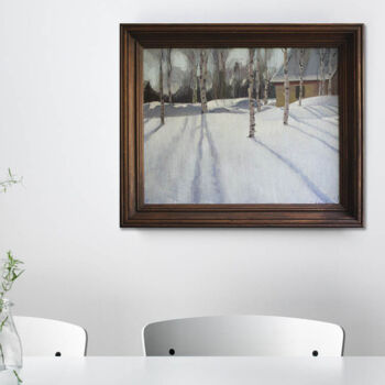 Pintura titulada "Winter Joy | oil wi…" por Anastasiya Dashevskaya, Obra de arte original, Oleo Montado en Bastidor de camil…