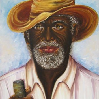 Painting titled "Pai José" by Vilma D`Conti, Original Artwork, Oil