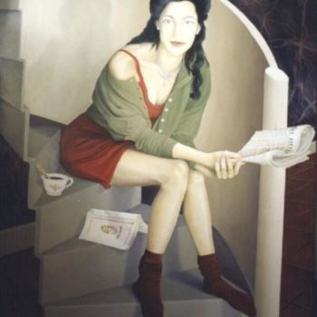 제목이 "tableau de femme"인 미술작품 Christian Geai로, 원작, 기름