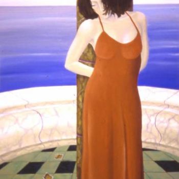 「tableau de femme」というタイトルの絵画 Christian Geaiによって, オリジナルのアートワーク, オイル