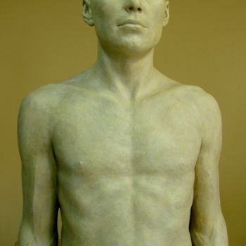 Sculpture titled "La minute bleue ou…" by Frédéric Veançon, Original Artwork, Ceramics