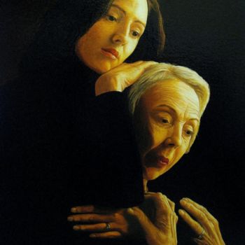 Pintura titulada "Les deux derniers â…" por Frédéric Veançon, Obra de arte original, Oleo