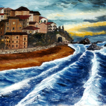 Painting titled "Gargano 2" by Accarò, Original Artwork, Oil