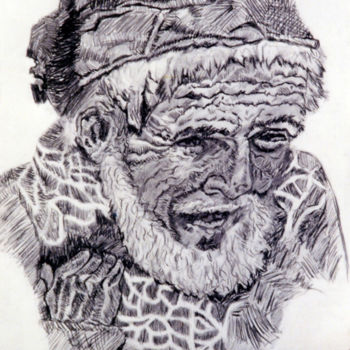 「Pescatore」というタイトルの描画 Accaròによって, オリジナルのアートワーク, インク