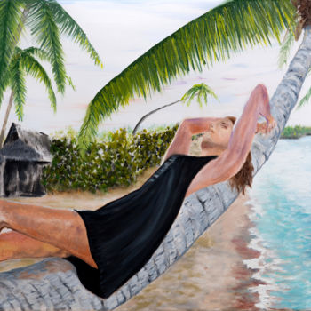 "donna in relax" başlıklı Tablo Accarò tarafından, Orijinal sanat, Petrol