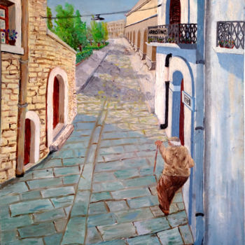 Painting titled "Lenta passeggiata" by Accarò, Original Artwork, Oil