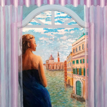 Painting titled "La Serenissima" by Accarò, Original Artwork, Oil