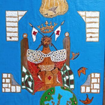 Peinture intitulée "Rey David" par Arte William Arjona Niebla, Œuvre d'art originale, Acrylique Monté sur Châssis en bois