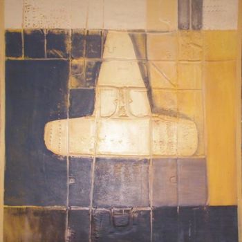 Painting titled "Azul y Amarillo" by Gerardo Pablo Apud  Vanini, Original Artwork