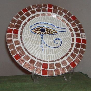 Skulptur mit dem Titel "Eye of Horus" von Arteangel, Original-Kunstwerk