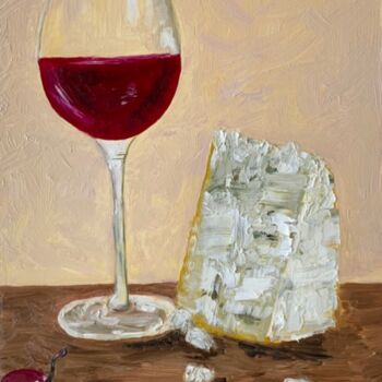 Картина под названием "''Evening with red…" - Elena Tuncer, Подлинное произведение искусства, Масло