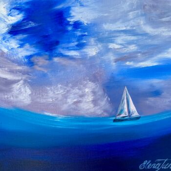 绘画 标题为“"Ocean Whisper" Sai…” 由Elena Tuncer, 原创艺术品, 油