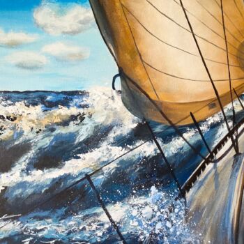 绘画 标题为“"Choice" Sailing Ya…” 由Elena Tuncer, 原创艺术品, 丙烯