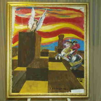 Painting titled "Il Cavallo Alla Reg…" by Noir, Original Artwork