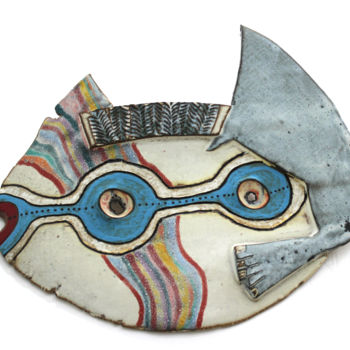 Sculpture titled "A perna de peixe (T…" by Artedegema Galeria, Original Artwork, Ceramics