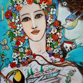 Pintura intitulada "Sentimiento de Paz" por Maika, Obras de arte originais, Acrílico