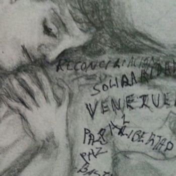 Disegno intitolato "Venezuela...SOMOS T…" da Maika, Opera d'arte originale, Matita