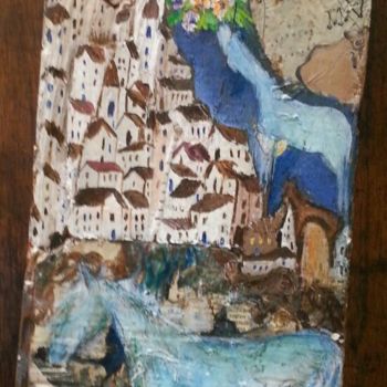 Ζωγραφική με τίτλο "Flotaban en las agu…" από Maika, Αυθεντικά έργα τέχνης, Ακρυλικό