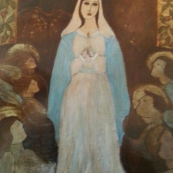 Malarstwo zatytułowany „Panaguia...La Virgen” autorstwa Maika, Oryginalna praca, Akryl