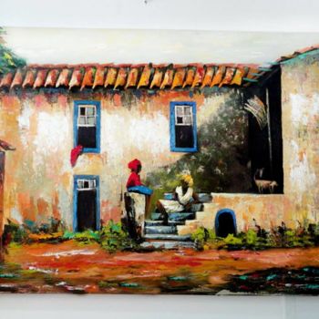 Painting titled "Casa de fazenda" by Narcisa, Original Artwork