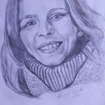 「Karen」というタイトルの描画 Vanesca Conkáによって, オリジナルのアートワーク, 鉛筆