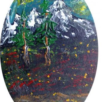 Painting titled "014" by Murat Sahingoz, Original Artwork, Oil