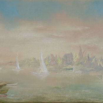 Pintura titulada "Яхтинг" por Vladimir Vorontsov, Obra de arte original, Oleo
