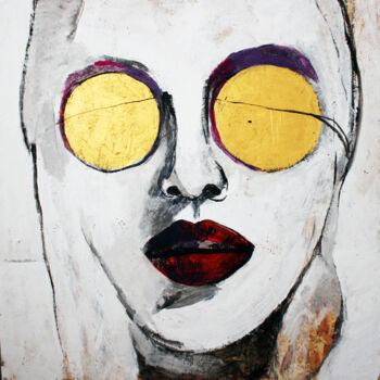 Schilderij getiteld "Glazed Madonnas. Pe…" door Artem Andreichuk, Origineel Kunstwerk, Acryl