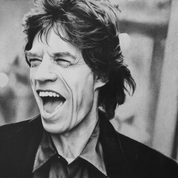 Dessin intitulée "Mick Jagger" par Artiom Iavorskii, Œuvre d'art originale, Crayon