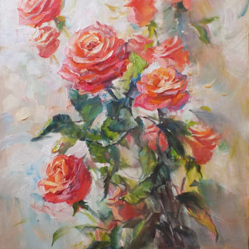 Painting titled "Bouquet" by Artem Brazhnik, Original Artwork, Oil