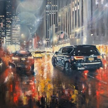 Painting titled "NEW YORK" by Artem Grunyka, Original Artwork, Oil