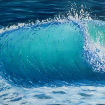 Painting titled "Surf" by Artem Kolesnikov, Original Artwork, Oil