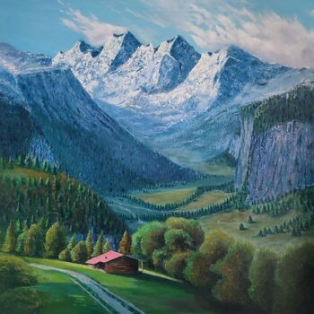 Malerei mit dem Titel "Valley" von Artem Kolesnikov, Original-Kunstwerk, Öl