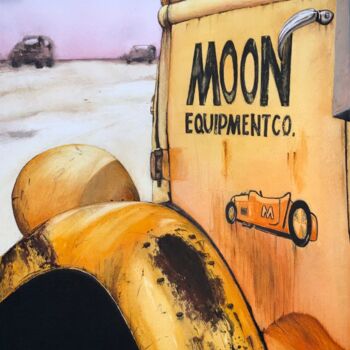 Malerei mit dem Titel "T.R.O.G. Moon" von Artem Pavlyukov, Original-Kunstwerk, Aquarell