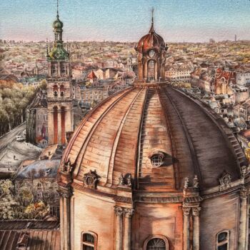 Painting titled "Dominican Cathedral…" by Artem Pavlyukov, Original Artwork, Watercolor