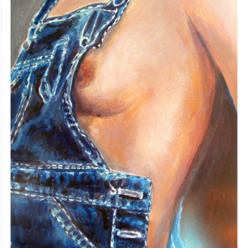 Digitale Kunst getiteld ""Sexy Jeans" Photol…" door Nancy Almazán, Origineel Kunstwerk, Digitaal Schilderwerk