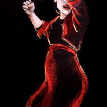 Painting titled "Flamenco" by Artemisia, Original Artwork, Oil