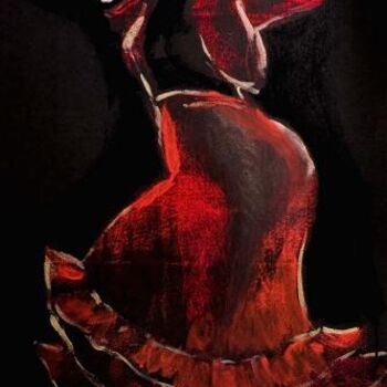 Pintura intitulada "Flamenco" por Artemisia, Obras de arte originais