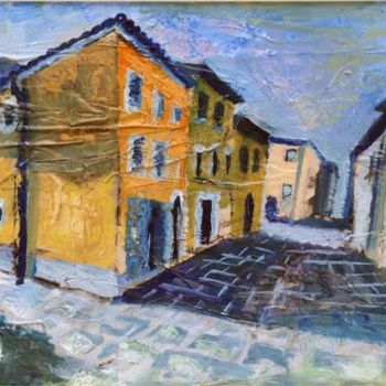Pintura intitulada "The Old Street" por Artemisia, Obras de arte originais, Óleo