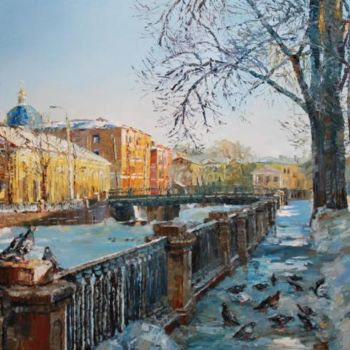 Painting titled "Kryukov Canal in Ma…" by Artemis, Original Artwork, Oil
