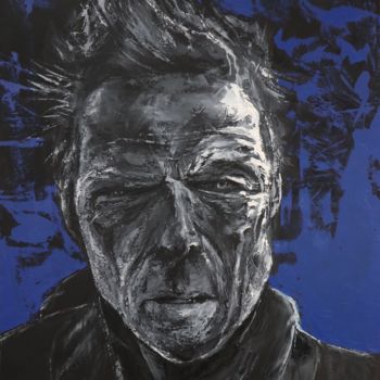 Painting titled "Clint Eastwood" by Emmanuel Fournier, Original Artwork, Oil