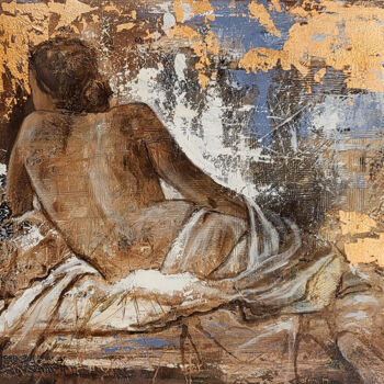 Painting titled "Serie: Nudes. Woman…" by Artem Usá, Original Artwork, Acrylic Mounted on Wood Stretcher frame